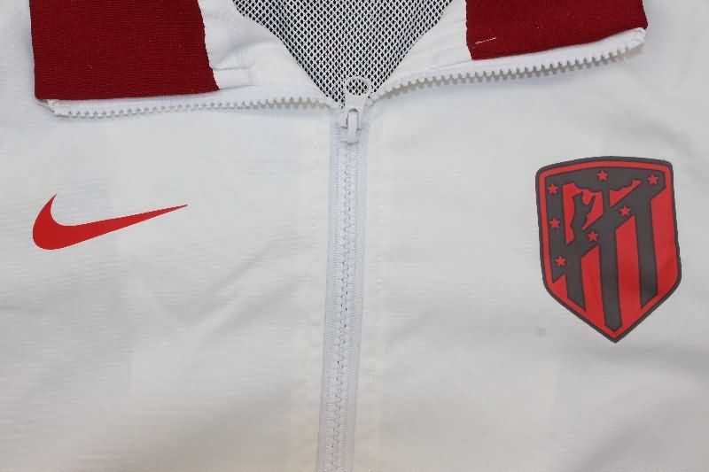 AAA Quality Atletico Madrid 25/26 White Soccer Windbreaker