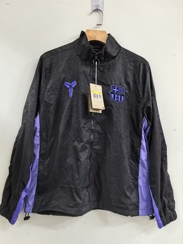 AAA Quality Barcelona 25/26 Black Soccer Windbreaker