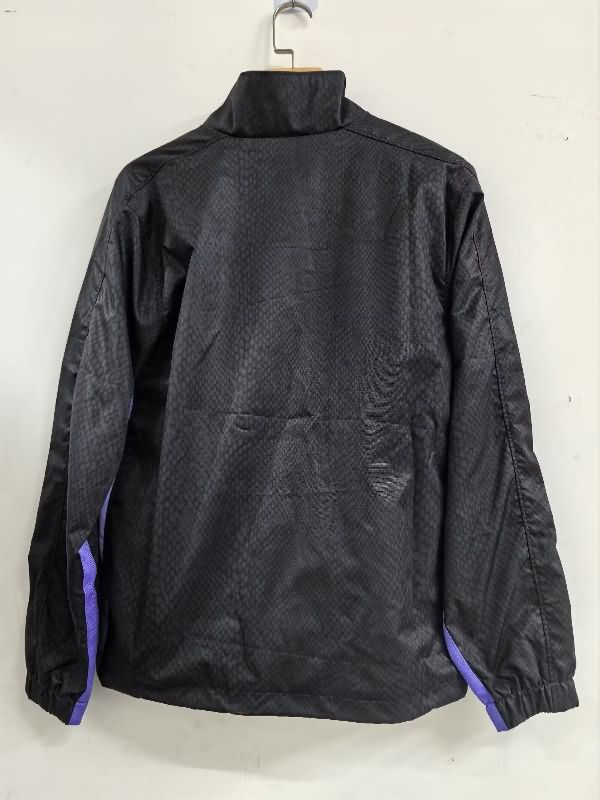 AAA Quality Barcelona 25/26 Black Soccer Windbreaker
