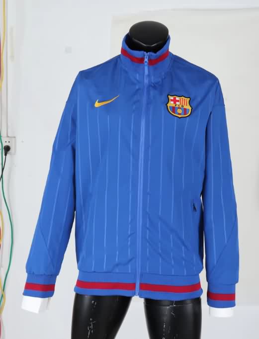 AAA Quality Barcelona 25/26 Blue Soccer Windbreaker
