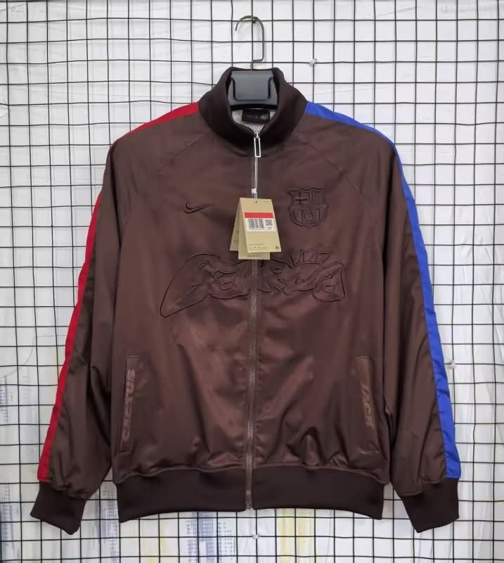 AAA Quality Barcelona 25/26 Dark Red Soccer Windbreaker