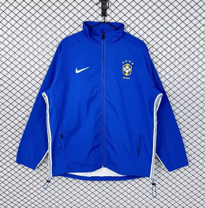 AAA Quality Brazil 2025 Blue Soccer Windbreaker 02
