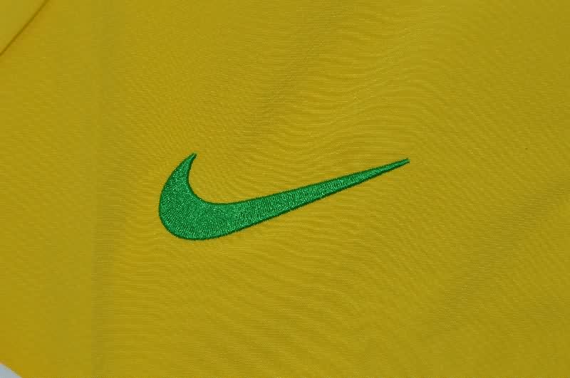 AAA Quality Brazil 2025 Yellow Soccer Windbreaker