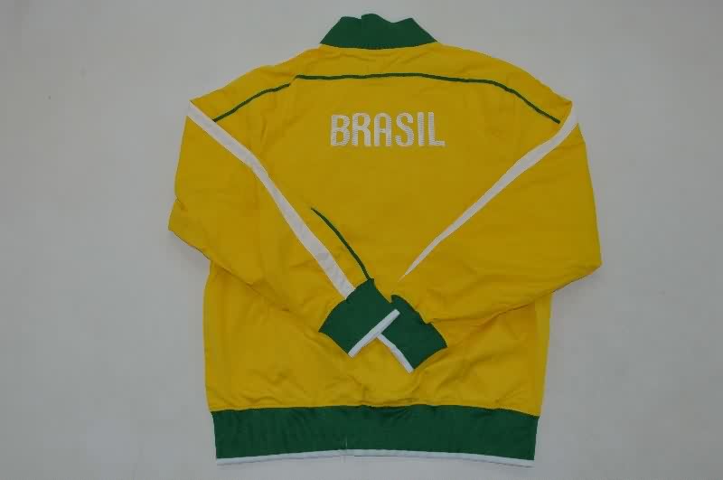 AAA Quality Brazil 2025 Yellow Soccer Windbreaker