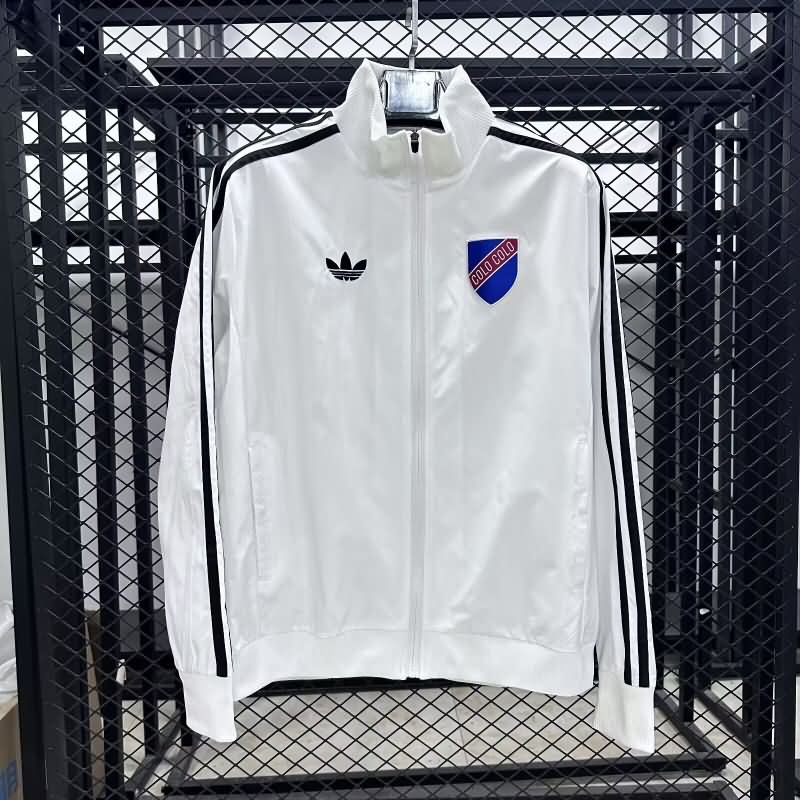 AAA Quality Colo Colo 2025 White Soccer Windbreaker