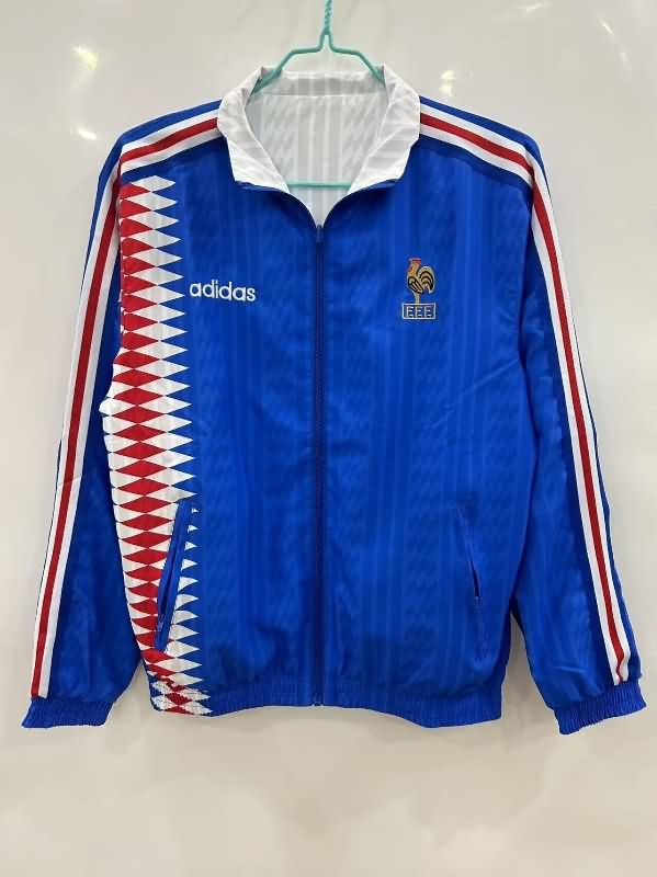 AAA Quality France 2025 Blue White Reversible Soccer Windbreaker