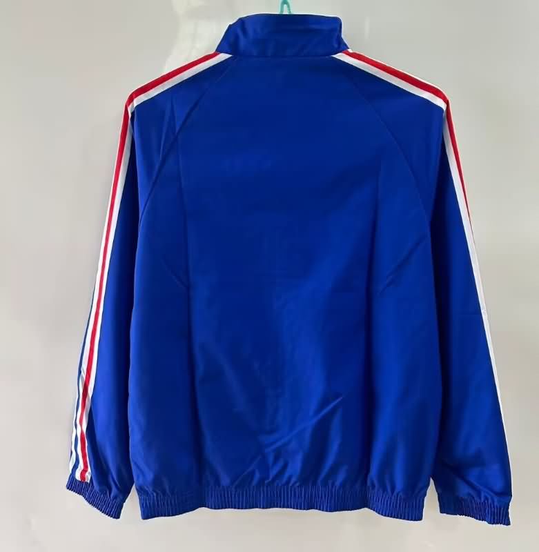 AAA Quality France 2025 Blue White Reversible Soccer Windbreaker 02