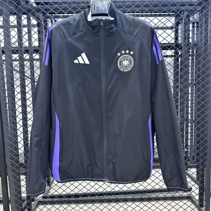 AAA Quality Germany 2025 Black Soccer Windbreaker