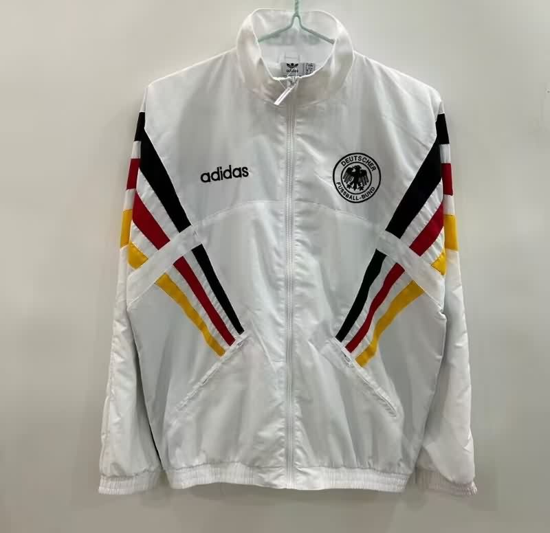 AAA Quality Germany 2025 White Soccer Windbreaker 03