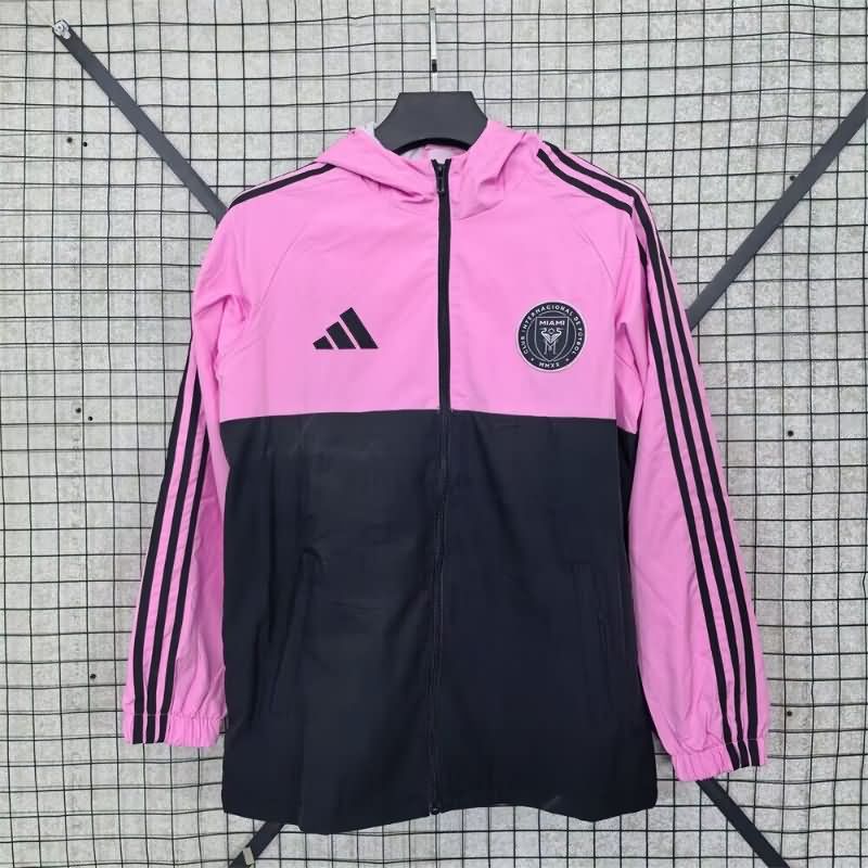 AAA Quality Inter Miami 2025 Black Pink Soccer Windbreaker