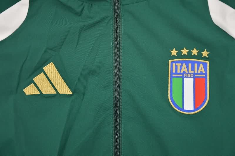 AAA Quality Italy 2026 Green Soccer Windbreaker