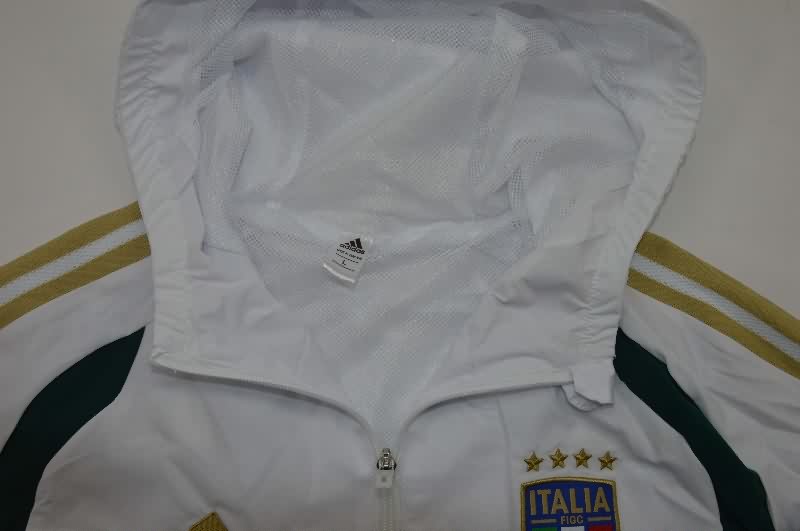 AAA Quality Italy 2026 White Soccer Windbreaker