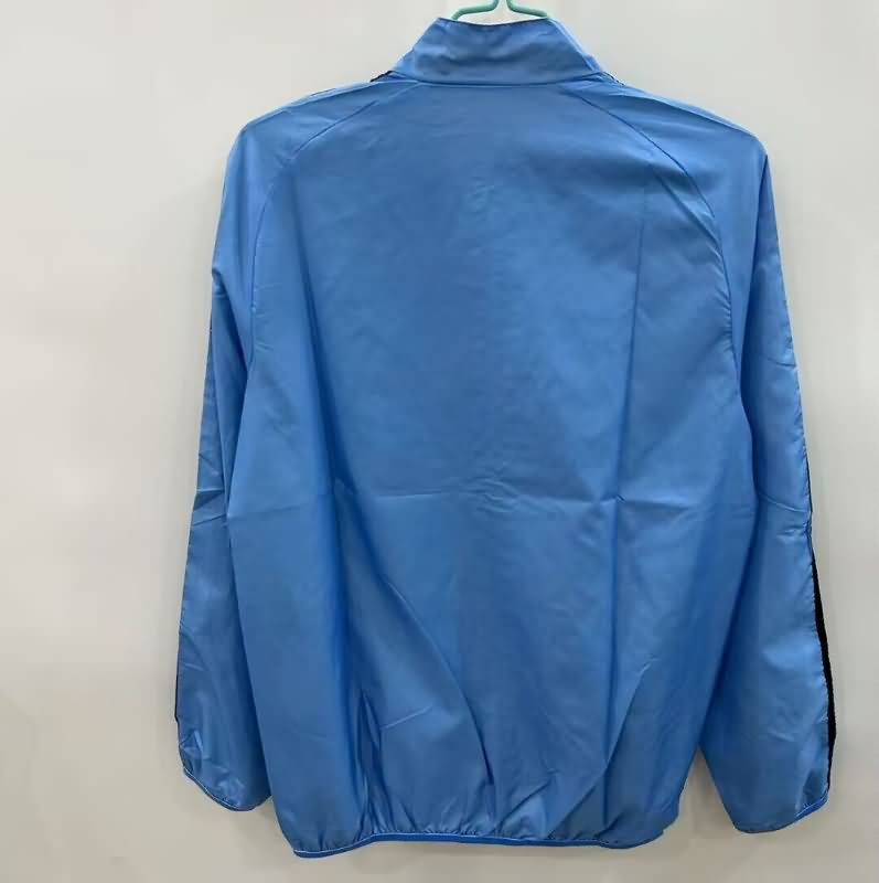AAA Quality Italy 2025 Blue Grey Reversible Soccer Windbreaker