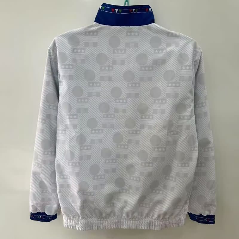 AAA Quality Italy 2025 Blue White Reversible Soccer Windbreaker 02
