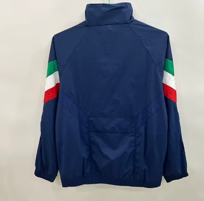 AAA Quality Italy 2025 Dark Blue Soccer Windbreaker
