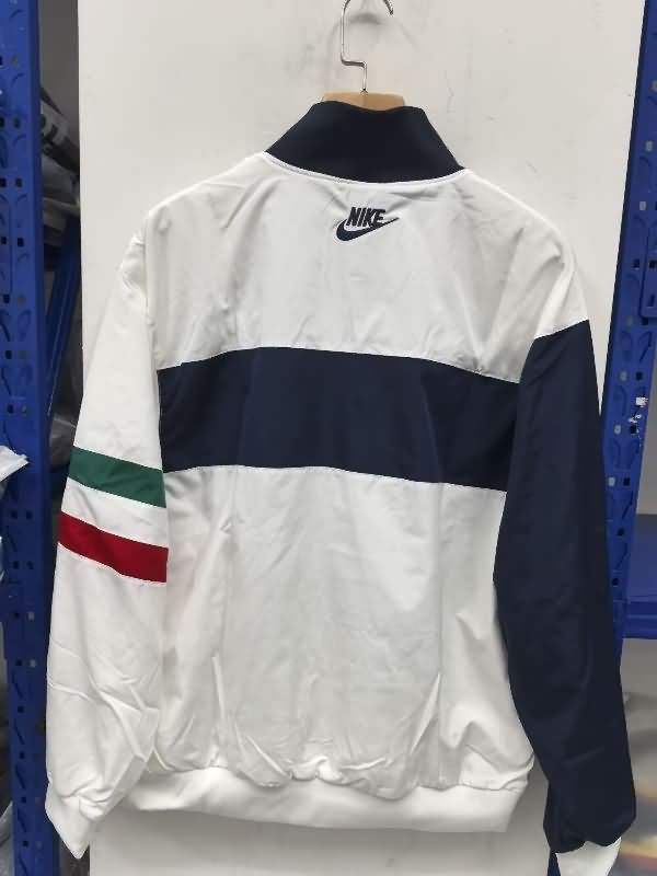 AAA Quality Italy 2025 White Soccer Windbreaker 02