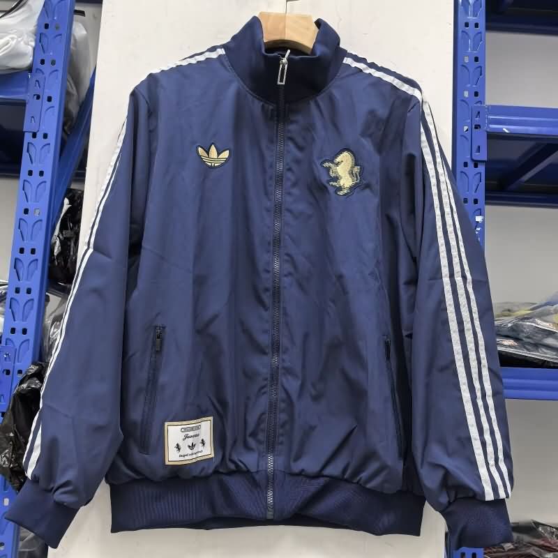 AAA Quality Juventus 25/26 Dark Blue Soccer Windbreaker