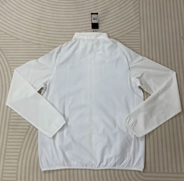 AAA Quality Juventus 25/26 White Soccer Windbreaker