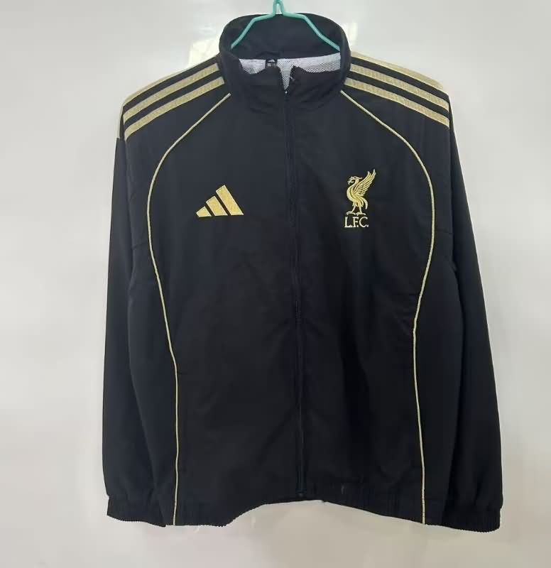 AAA Quality Liverpool 25/26 Black Soccer Windbreaker
