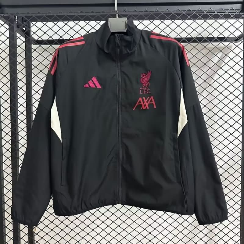 AAA Quality Liverpool 25/26 Black Soccer Windbreaker 02