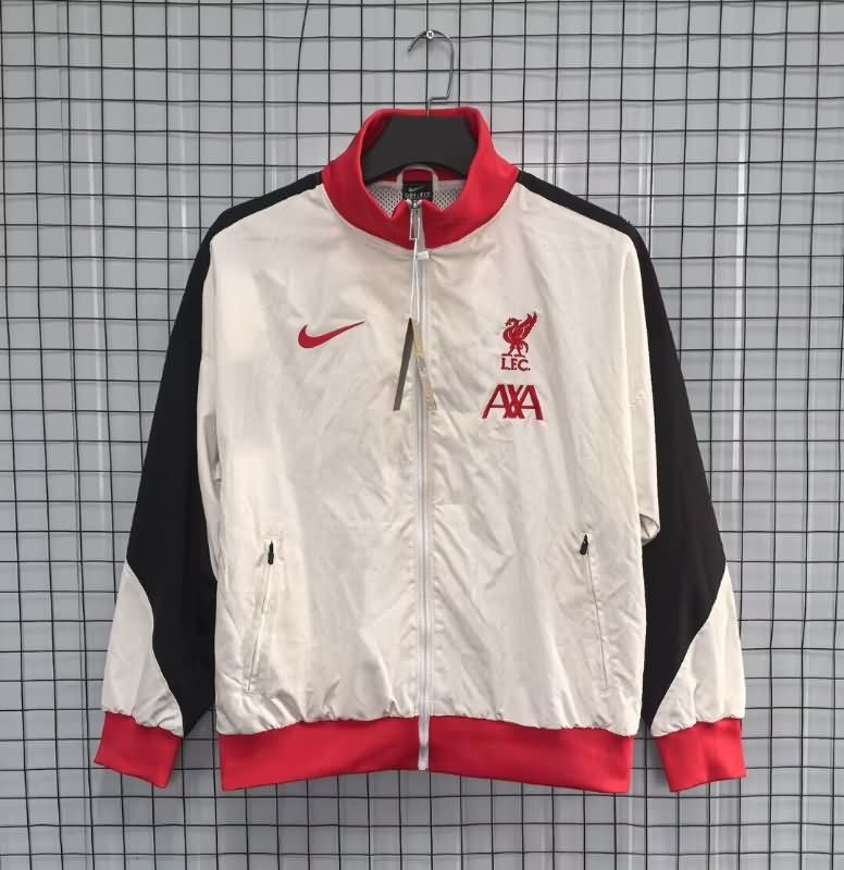 AAA Quality Liverpool 25/26 White Soccer Windbreaker 02