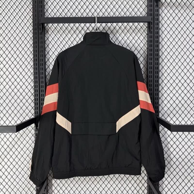 AAA Quality Lyon 25/26 Black Soccer Windbreaker