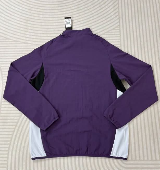 AAA Quality Manchester United 25/26 Purple Soccer Windbreaker