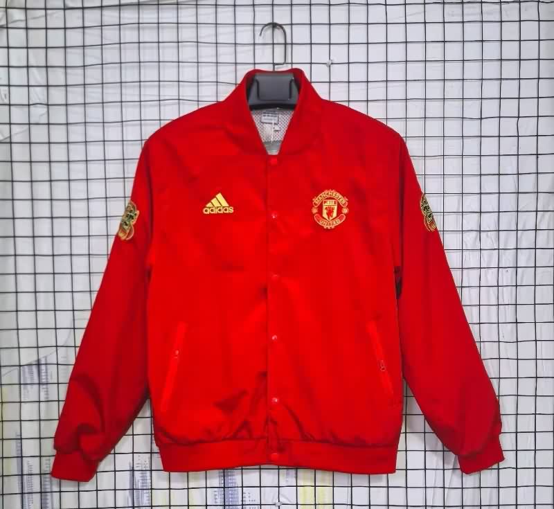 AAA Quality Manchester United 25/26 Red Soccer Windbreaker 03