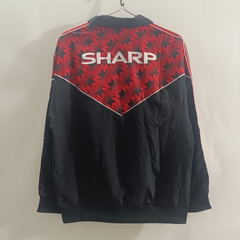 AAA Quality Manchester United 25/26 Red Black Soccer Windbreaker