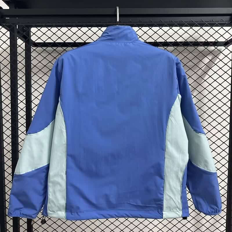 AAA Quality Monterrey 25/26 Blue White Reversible Soccer Windbreaker