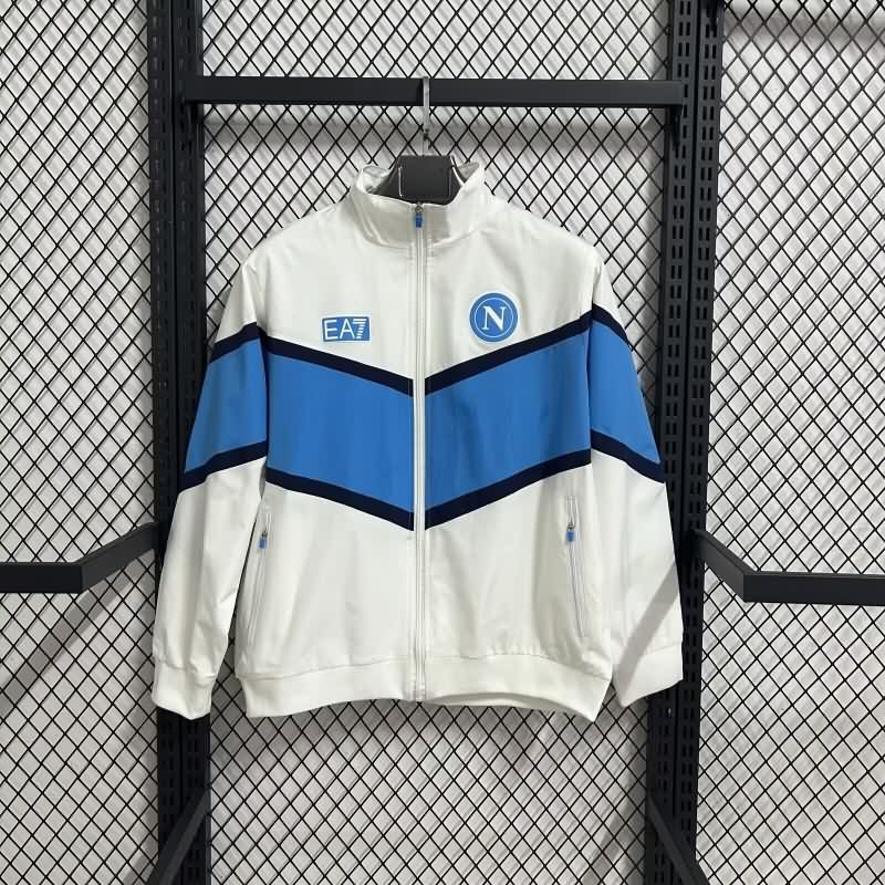 AAA Quality Napoli 25/26 White Soccer Windbreaker