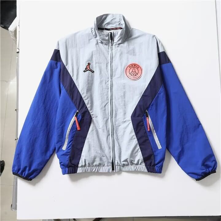AAA Quality Paris St German 25/26 Grey Blue Soccer Windbreaker AAA Quality Paris St German 25/26 Grey Blue Soccer Windbreaker
