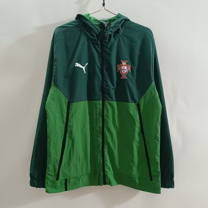 AAA Quality Portugal 2025 Green Soccer Windbreaker AAA Quality Portugal 2025 Green Soccer Windbreaker
