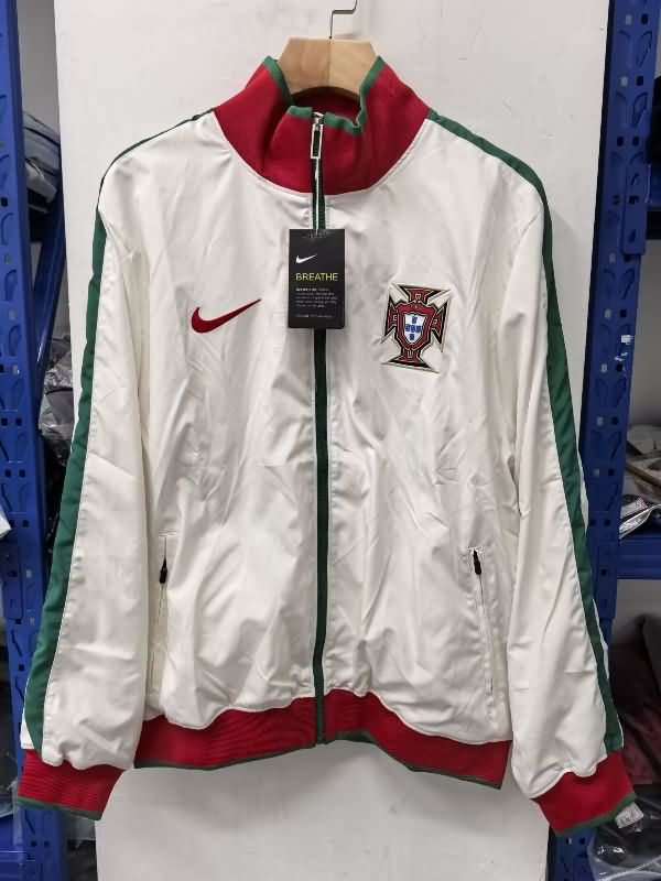 AAA Quality Portugal 2025 White Soccer Windbreaker 02 AAA Quality Portugal 2025 White Soccer Windbreaker 02