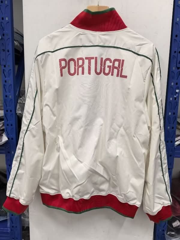 AAA Quality Portugal 2025 White Soccer Windbreaker 02