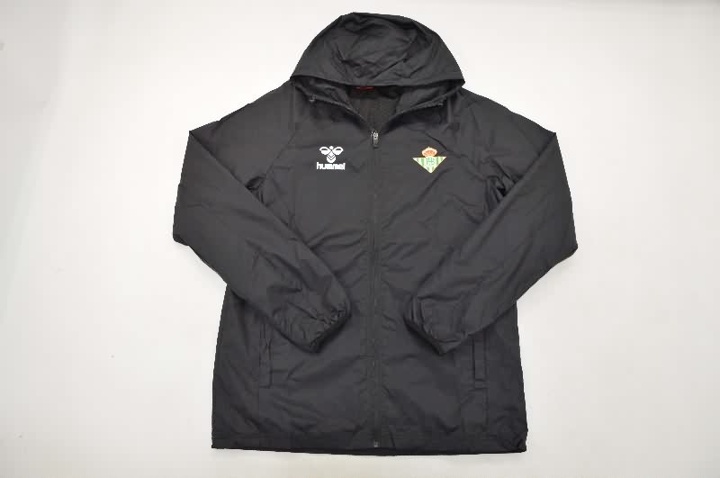 AAA Quality Real Betis 25/26 Black Soccer Windbreaker AAA Quality Real Betis 25/26 Black Soccer Windbreaker