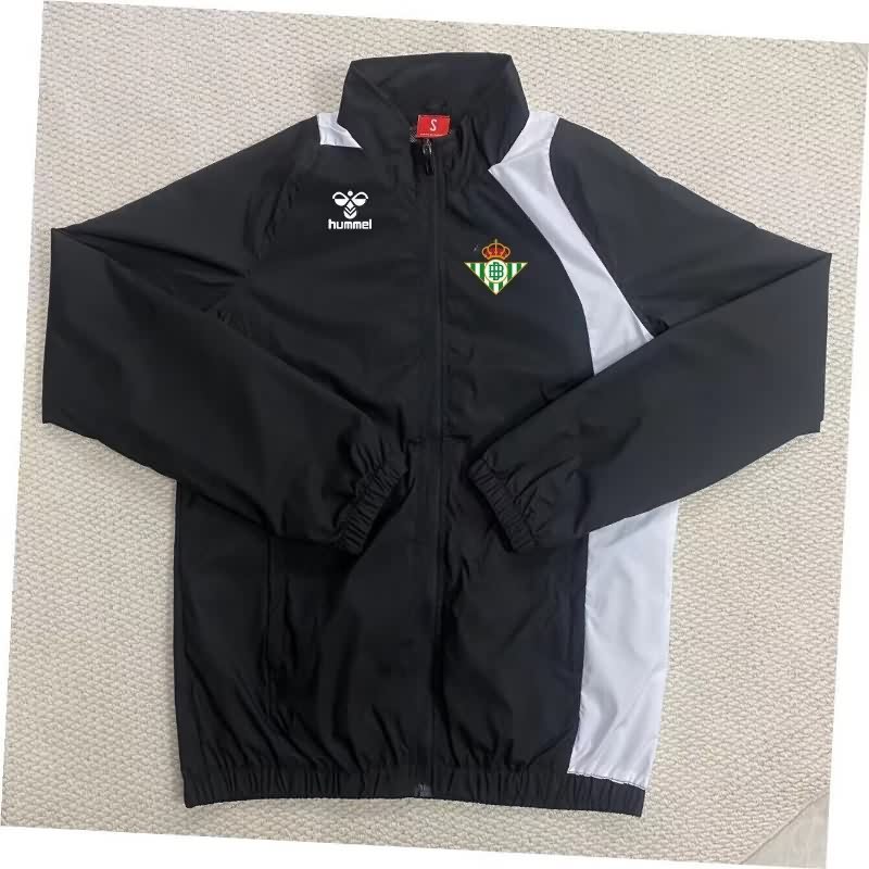 AAA Quality Real Betis 25/26 Black Soccer Windbreaker 02
