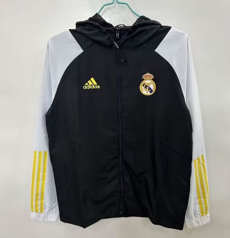 AAA Quality Real Madrid 25/26 Black Soccer Windbreaker