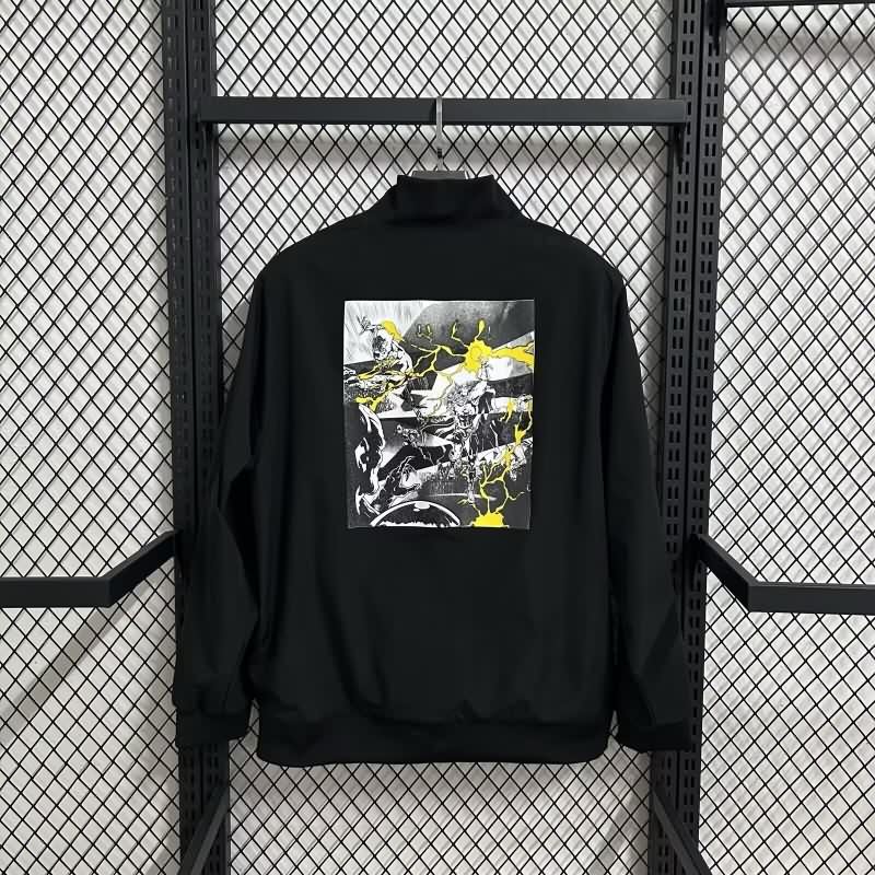 AAA Quality Real Madrid 25/26 Black Soccer Windbreaker 03