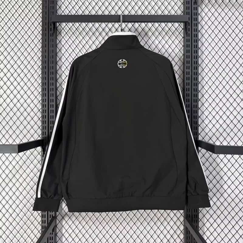 AAA Quality Real Madrid 25/26 Black Soccer Windbreaker 05