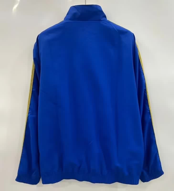 AAA Quality Real Madrid 25/26 Blue Yellow Reversible Soccer Windbreaker
