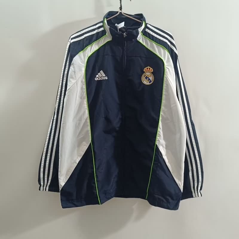 AAA Quality Real Madrid 25/26 Dark Blue Soccer Windbreaker