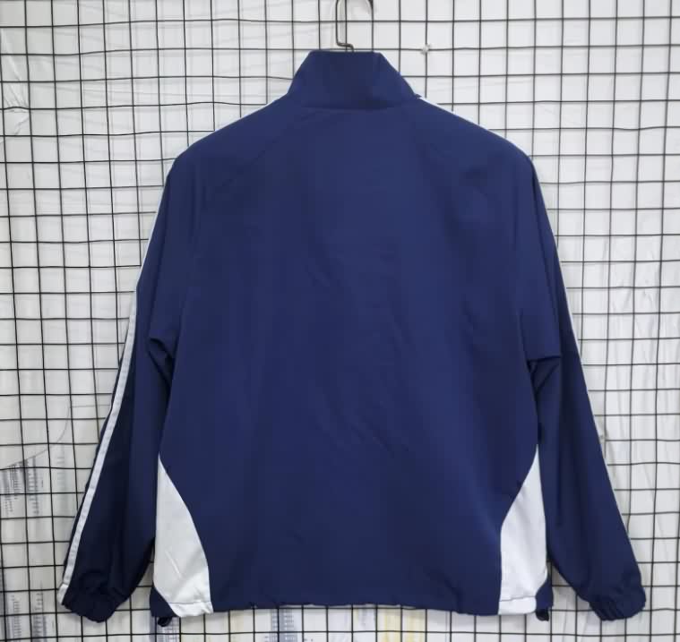 AAA Quality Real Madrid 25/26 Dark Blue Soccer Windbreaker 05