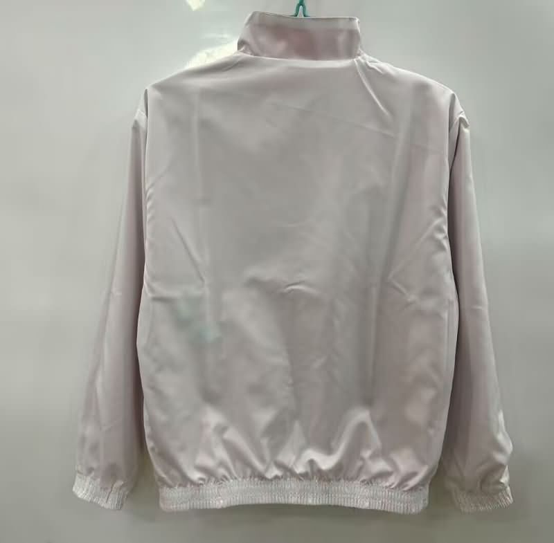 AAA Quality Real Madrid 25/26 Red White Reversible Soccer Windbreaker