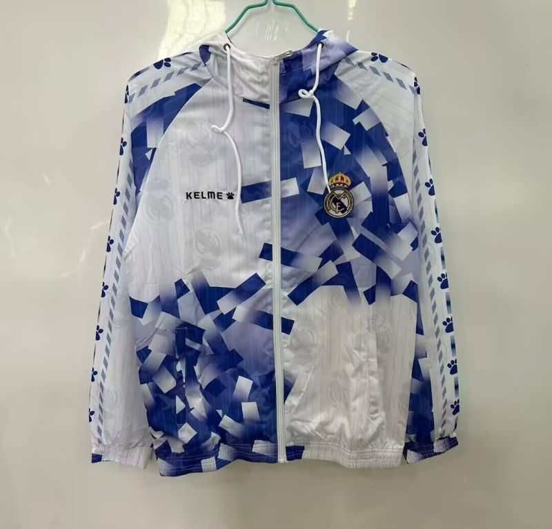 AAA Quality Real Madrid 25/26 White Soccer Windbreaker