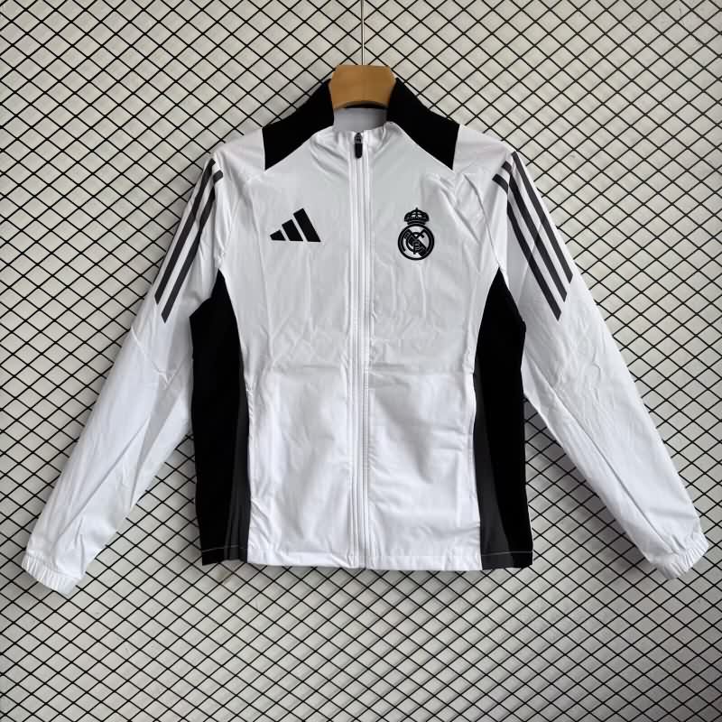 AAA Quality Real Madrid 25/26 White Soccer Windbreaker 06