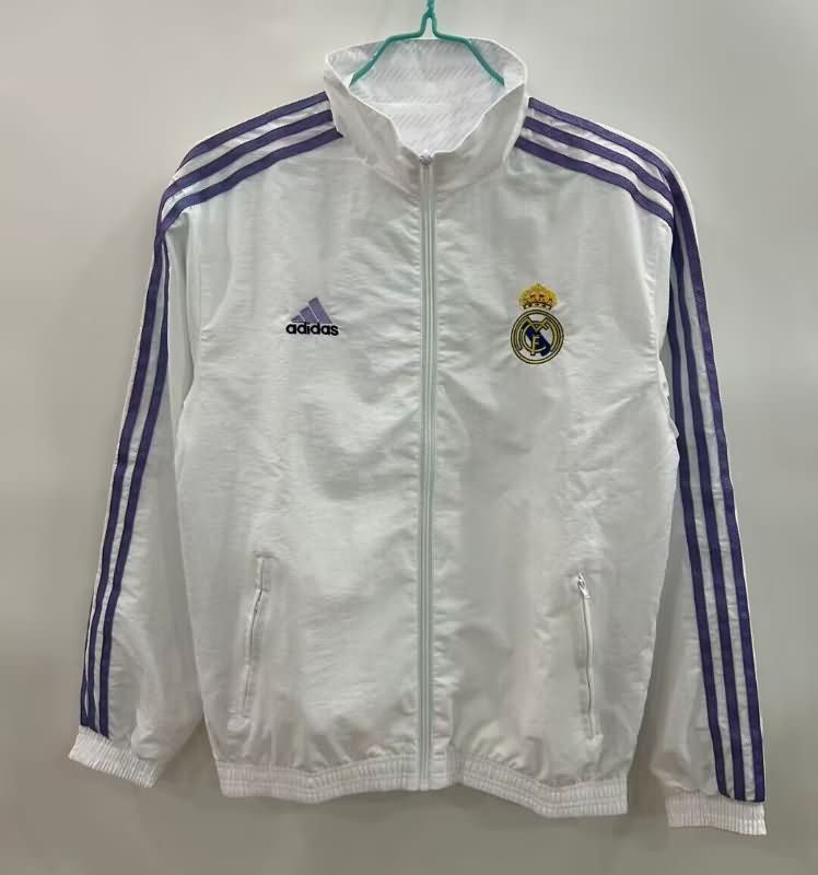 AAA Quality Real Madrid 25/26 White White Reversible Soccer Windbreaker