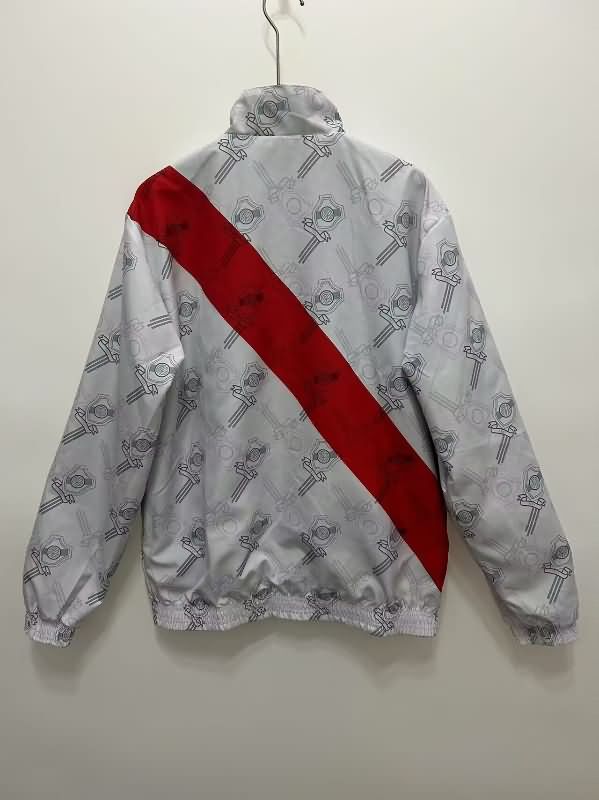 River Plate Soccer Windbreaker Grey Black Reversible Replica 2025