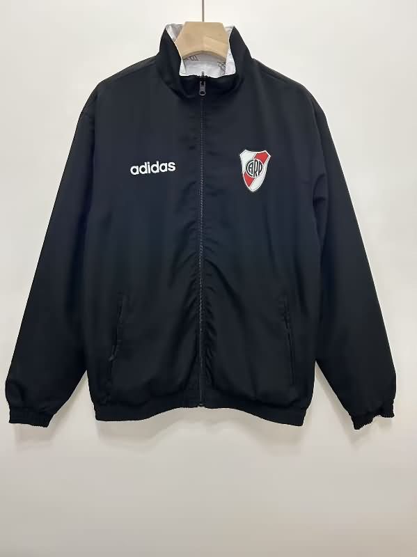 River Plate Soccer Windbreaker Grey Black Reversible Replica 2025