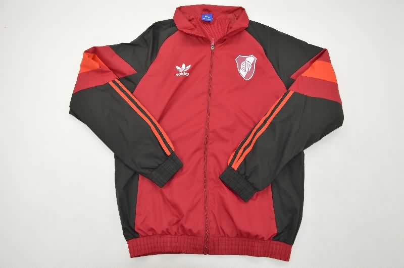 AAA Quality River Plate 2025 Red Soccer Windbreaker AAA Quality River Plate 2025 Red Soccer Windbreaker